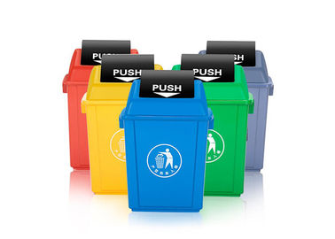Colorful Large Kitchen Trash Can / Durable 5 Gallon Trash Can With Lid